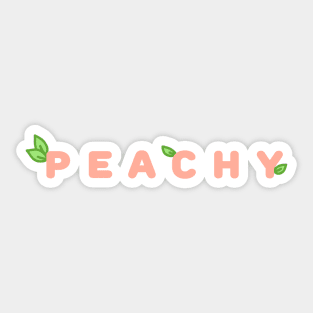 Peachy lettering Sticker